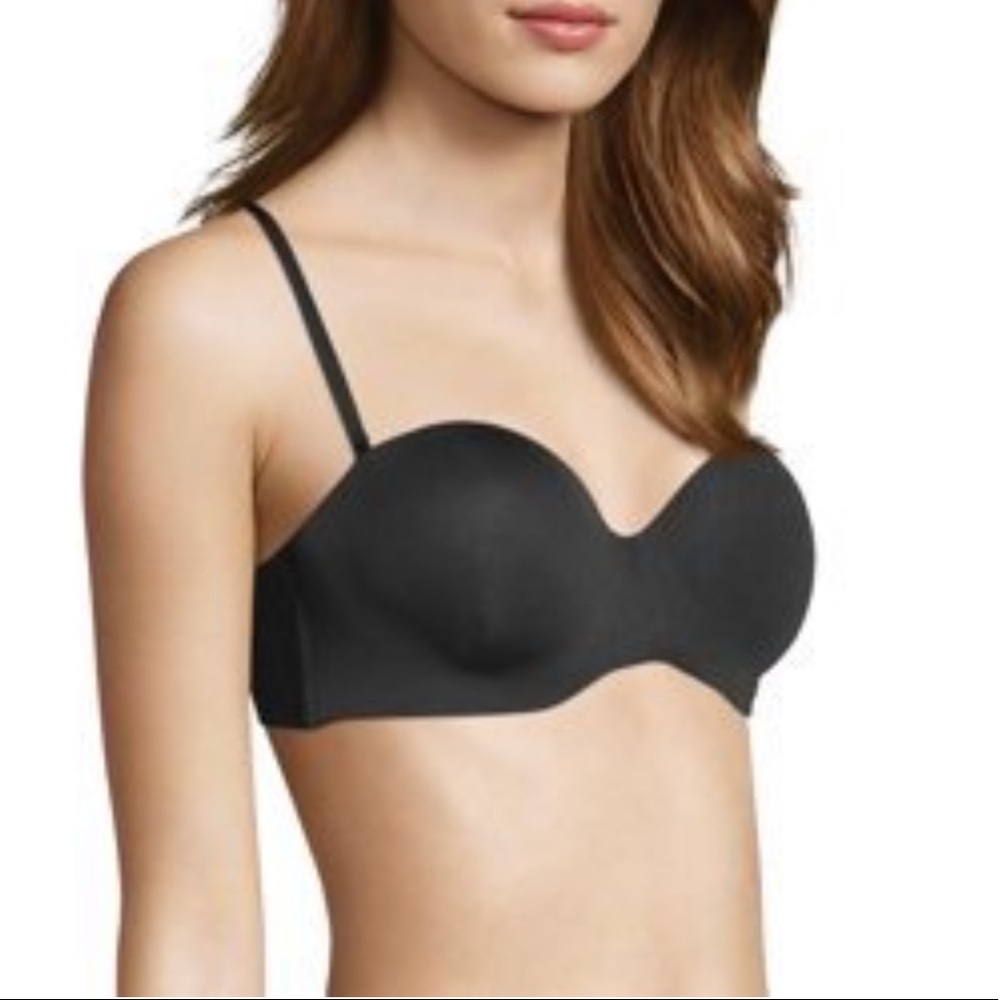 Sweet Nothings Women's Maidenform Black,No Slip,Smooth Strapless Bra size 38DDD
